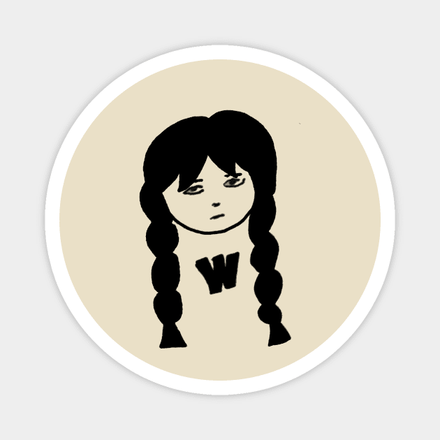 Wednesday Addams Magnet by abagold